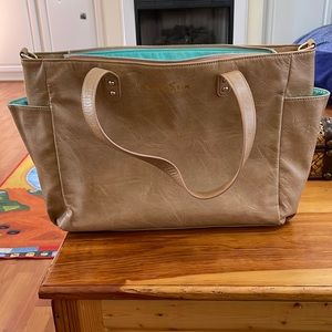 White elm Aquila tote-almond